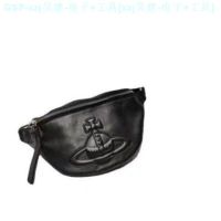 ?[100  Original] ? Vivienne Queen Mother Chelsea embossed Saturn cowhide men and women bag waist bag casual trendy fashion armpit bag