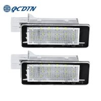 QCDIN ไฟป้ายทะเบียนรถ LED สำหรับ Dacia Duster 2009 LED ลำต้นแสงไฟรถสีดำ12V 6000K