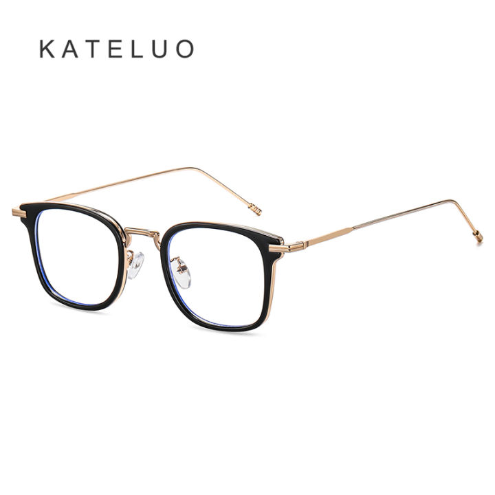 พร้อมกล่อง-kateluo-b1823-new-trend-unisex-glasses-frame-anti-blue-light-square-glasses