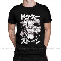 Shirt Men Clothing Dr.Stone Anime Ishigami T-Shirt Stone Age Crew Fashion Unisex Short Sleeve Tshirt Loose