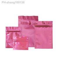 Pink Color bags Glossy Zip lockZip Plastic Small Pouches Food Storage Gift Candy Party Snack Customized Your Logo