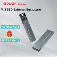 GUDGA Dual Protocol M.2 NVMe เคส SSD 10Gbps USB3.1 Gen2 NVMe Enclosure M2เคส SSD SATA NGFF 5Gbps สำหรับ2230/2242/2260/2280 M.2 SSD