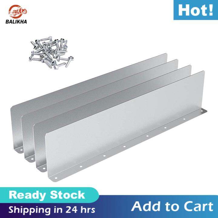 balikha 4Pcs Aluminum Roof Diverter Gutter, Splash Guards, Straight