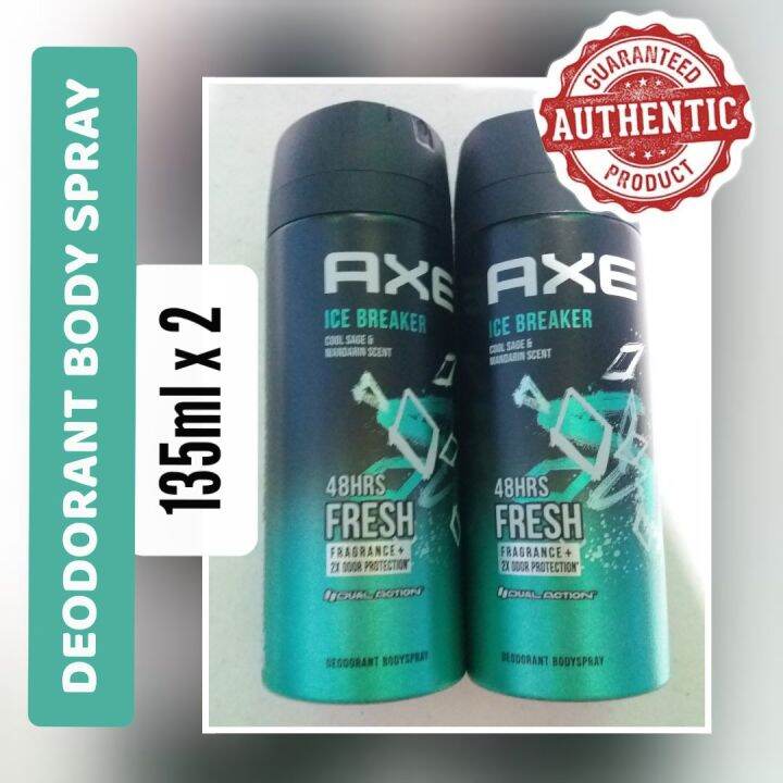 Axe Deodorant Body Spray Ice Breaker 135ml x 2 Lazada PH