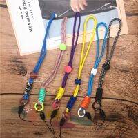 Cuerda Para Movil แบบแขวนสายชาร์จมือถือโทรศัพท์มือถือพวงกุญแจเส้นเชือกคอสายคล้องข้อมือสีลูกกวาดแนวสปอร์ตมีที่แขวน