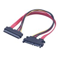 สายสายต่อ Sata Sata 22ขาตัวผู้เป็นตัวเมีย Sata 3 Iii 22ขาตัวผู้ไปยังตัวเมีย715ขาข้อมูล Sata เพาเวอร์คอมโบสายต่อ