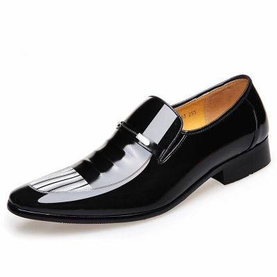 ▦◑ﺴ  Business mens leather shoes the groom to marry mens shoes paint brown dress shoes head layer cowhide leather shoes 0763