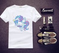 เสื้อยืดสกรีนลาย Unicorn ใส่สบายๆ ไม่ยืด ไม่ย้วย