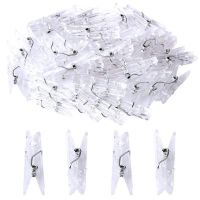 35mm Mini Spring Clear Transparent Clips Clothes Photo Paper Peg Pin Clothespin Craft Clips Party Home Decoration