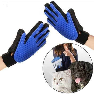 Cat Grooming Glove for Cats Wool Glove Pet Hair Deshedding Brush Comb Glove for Pet Dog Cleaning Massage Glove for Animal Adhesives Tape