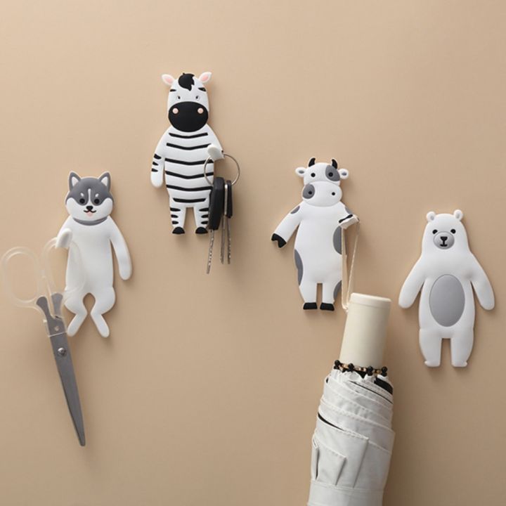 yf-cute-cartoon-animals-do-not-need-to-punch-holes-can-bend-the-key-hang-door-and-soft-adhesive-hook-behind-door