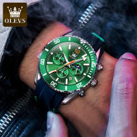 OLEVS Original Men S Quartz Watch Fashion Silicone Waterproof Strap Luxury Business Sports Lunar Phase Timing Code Men S Watch