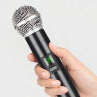 Wireless Microphone Professional UHF Recording Karaoke Handheld Channel Lithium Battery for Stage Church Party School