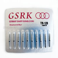 50Pcs Dental Diamond Burs TR-12B High Speed Handpiece Bur 5Card