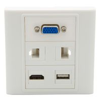 【cw】 86 Type No Screw RJ45 RJ11 USB Female To Wall Plate