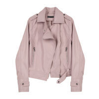 Factory Outlet Gifts New Pink Short Locomotive Leather Jacket Pu Female Slim Korean Version