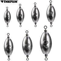 THKFISH 5 pcs/10 pcs ตะกั่วตกปลา Sinkers รูปไข่ Trolling ตกปลาน้ำหนักสำหรับ Bass Fishin ตกปลา 5g 8g 10g 15g 20g 30g 40g