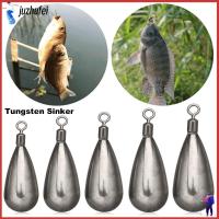 JUZHUFEI ร้อน Tear Drop Shot Weights น้ำหนักเพิ่มเติม Line Sinkers ตกปลาทังสเตน Hook Connector Sinker