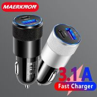 68W PD Car Charger 2 Port USB Type C Fast Charging Car Phone Adapter For iPhone 14 13 12 Samsung Xiaomi Huawei Quick Charger 3.0