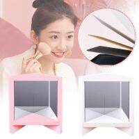 YOKE สี่เหลี่ยมสี่เหลี่ยม กระจกไม่ถอยหลัง สีขาวสี การรับรู้ตนเองที่เพิ่มขึ้น กระจกตั้งโต๊ะสี่เหลี่ยม ไม่ซ้ำใคร กระจกขาตั้งเครื่องสำอาง ผู้หญิงผู้หญิงผู้หญิง