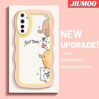 เคส JIUMOO สำหรับ Realme 6 6S Narzo เคสลายการ์ตูนน่ารักรูปแมวมาการองสีสันสดใสน่ารักขอบคลื่นครีมเคสมือถือกันกระแทกแบบใสนิ่มเคสโปร่งใสลายกล้องถ่ายรูปที่เรียบง่ายอ่อนโยนป้องกัน