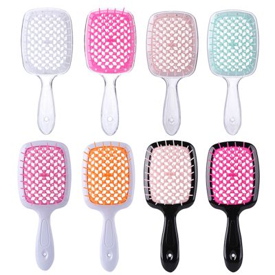 New Wide Teeth Hollow Mesh Combs Women Scalp Massage Comb Hair Brush Hollowing Out Home Salon DIY Hairdressing Tool