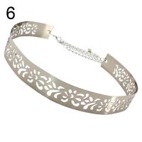 DF Fashion Women Party Hollow Metal Wide Waistband Belt Waist Chain for Dress Coat