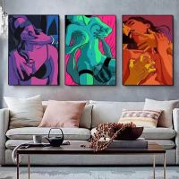 Abstract Sexy Nude Woman Painting Poster Color Adult Picture Printing Fashion Wall Canvas Art Hotel Bedroom Decoration