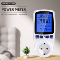 การตรวจสอบไฟฟ้า EU Plug Watt Meter Ac Digital Electric Power Meter Kwh Meter Smart Electric Energy Meter