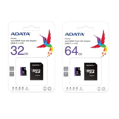 Adata  MicroSDXC/SDHC UHS-I Class10 ReadSpeed upto 80 MB/s ขนาด 32 หรือ 64 GB