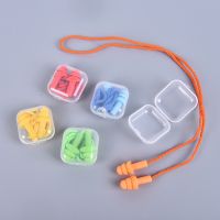 【CW】⊕✒♈  Soft Anti-Noise Ear Plug Silicone Swim Earplugs Adult Children Swimmers Diving With Rope 2pcs