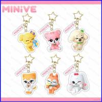 Gp1 IVE MINIVE พวงกุญแจอะคริลิค จี้ห้อยกระเป๋า ลายการ์ตูน Yujin GANGANJI DAL-E NAORI Wonyoung CHERRY CHEEZ ERANG-E PG1