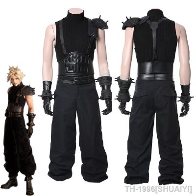 SHUAIYI Ff7 ใหม่ luta คอสเพลย์ traje อะนิเมะ เกม Final Fantasy Vii homens colete calça roupas de festa Halloween Para O sexo masculino adulto Role Play