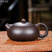 Chinese Yixing teapot purple clay xishi pot handmade unique shape pot kettle home ball hole Dahongpao oolong tea tea set 150ml