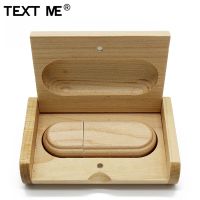 TEXT ME Maple wood usb box LOGO print usb flash drive pen drive 4GB 8GB 16GB 32GB 64GB usb2.0 pendrive photography gift