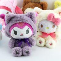 20ซม. น่ารัก Sanrio ตุ๊กตา Plush ของขวัญ Lolita Series chiffonroll Kuromi Hello pompompurin plushies GIF สำหรับเด็ก