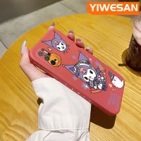 YIWESAN เคสสำหรับ Xiaomi POCO M3 Pro 4G 5G Redmi Note 10 5G Note 10T Note 11 SE 5G เคสลายฟักทอง Kuromi เคสนิ่มบางดีไซน์ใหม่ที่ปกป้องขอบสี่เหลี่ยมเคสโทรศัพท์ปลอกซิลิโคนเคสกันกระแทก