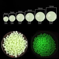 100pcs/Lot Luminous Beads 4mm-10mm Fishing Space Beans Round Float Balls Light Glowing for Outdoor Fishing Accessories Set Accessories