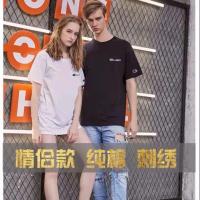 COD DDDGRYTRY 100 Cotton Embroidery T Shirt Loose Short Sleeve Oversized Tee Men and Women Sports Couples Top