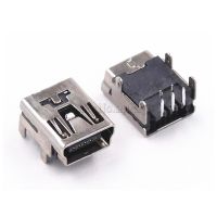 10ชิ้น Mini Usb Type B 5-Pin ปลั๊กตัวเมีย Right Angle Dip สายเชื่อมต่อสัญญาณ