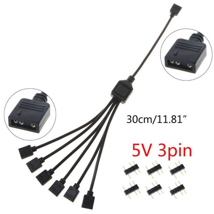 5V 3Pin Interface Transfer Extension Cable RGB Splitter for ASUS MSI
