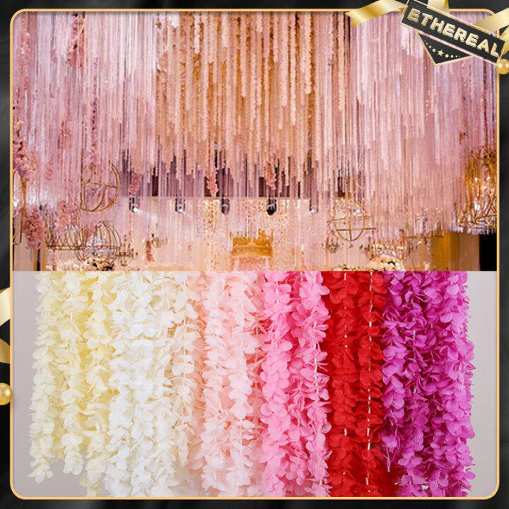 1M Artificial Orchid String Artificial Vine With Flower For Home Decor ...