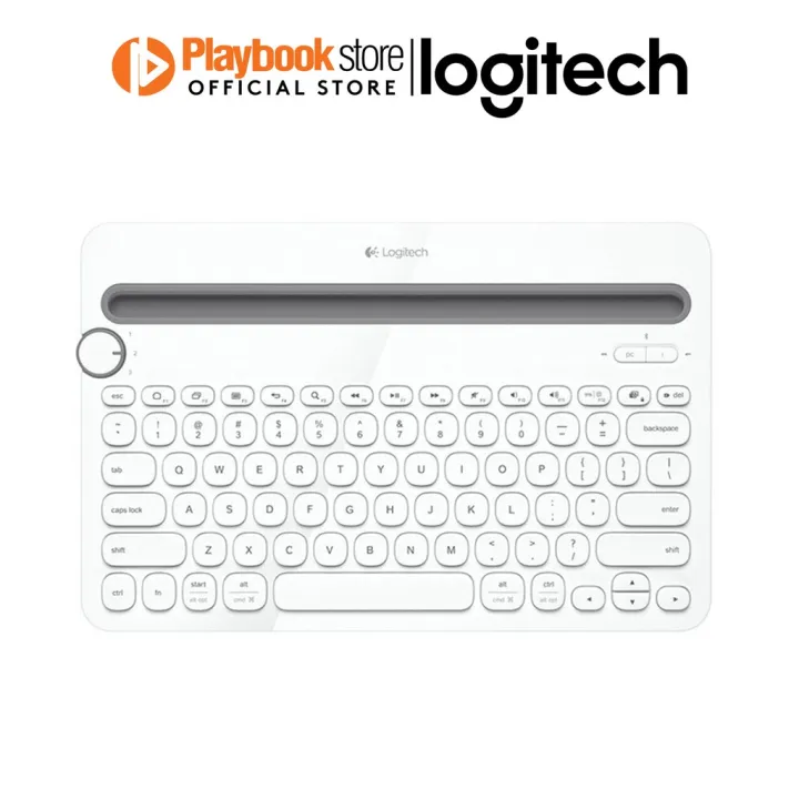 Logitech K480 Bluetooth MultiDevice Keyboard, Smartphone/Tablet Cradle