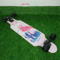 [?พร้อมส่ง]⚡mini Cruiser longboard เลี้ยวง่าย ขนาด 80x20x10cm