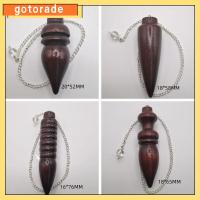 GOTORADE ทำจากไม้ ลูกตุ้มไม้ธรรมชาติ การรักษารักษาด้วย Amulet จี้ลูกตุ้มเรกิ การออกแบบใหม่ พร้อมห่วงโซ่ Reiki spiritual hallo