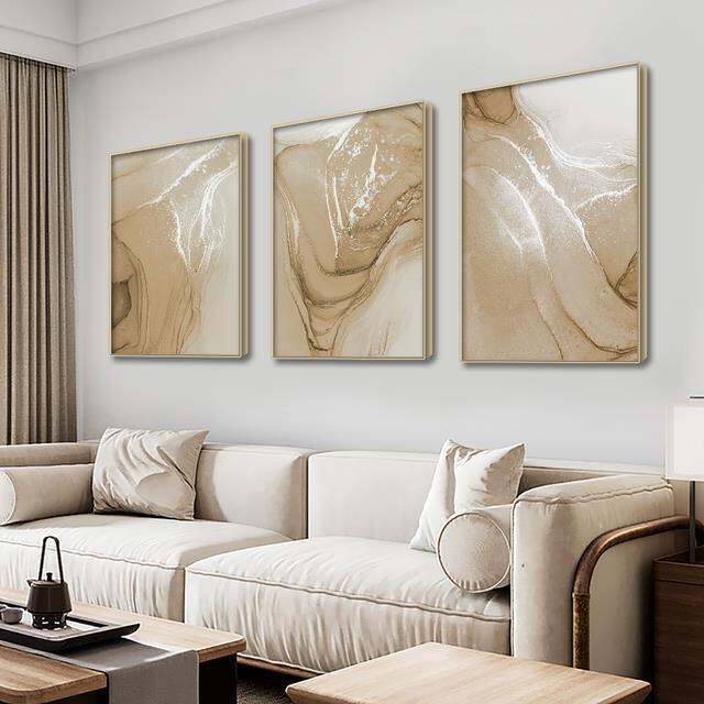 boho-beige-marble-บทคัดย่อ-wall-art-โปสเตอร์ภาพวาดผ้าใบพิมพ์ภาพห้องนั่งเล่นตกแต่งภายในบ้านตกแต่ง