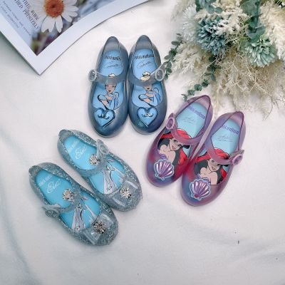 【Ready Stock】NewMelissaˉChildrens Jelly Cartoon Sandals Beach Shoes Princess Shoes