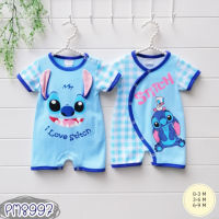 ชุดเด็ก หมีคู่(Romper สั้น) ลายสติ๊ช stich