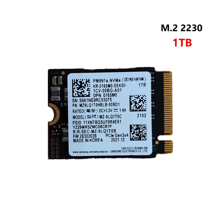 Samsung PM991a 1TB M.2 2230 NVMe Replacement SSD for Microsoft