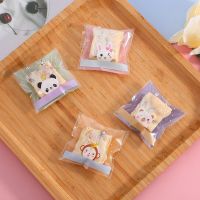 【DT】 hot  100pcs/lot 7*7cm Cartoon Animal Four in One Self-adhesive Sealing Biscuits Bags Food Candy Cake Chocolate Cookies Packaging Bag